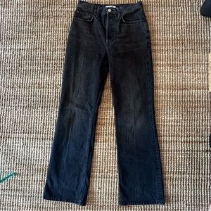 Re/Done black wash slim boot jeans 26